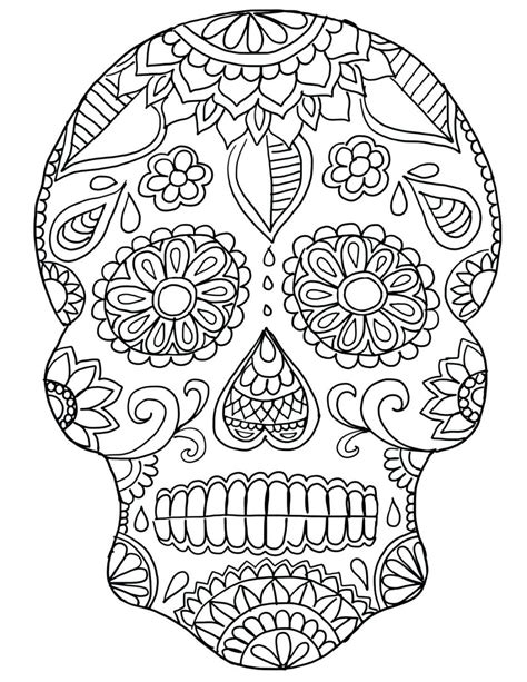 Sugar Skull Coloring Pages at GetDrawings | Free download