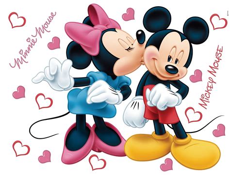 Sticker Mickey Mouse si Minnie - 65x85cm - DK882