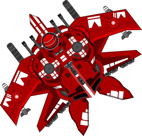 Download Red Futuristic Spaceship Vector | Wallpapers.com