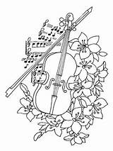 Violin Coloring Page sketch template
