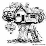 Tree House Coloring Pages  Free & Printable sketch template