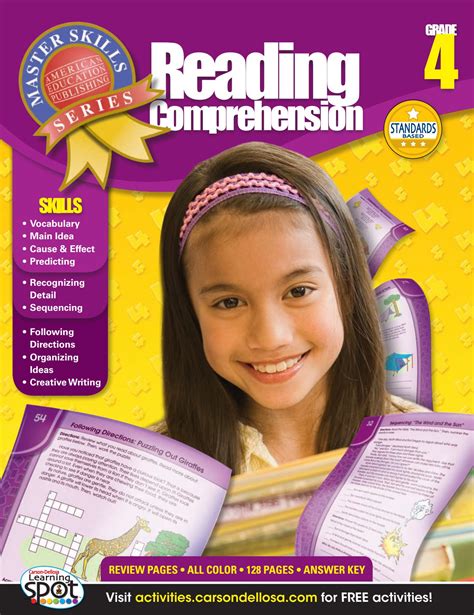 Master Skills: Reading Comprehension Workbook Grade 4
