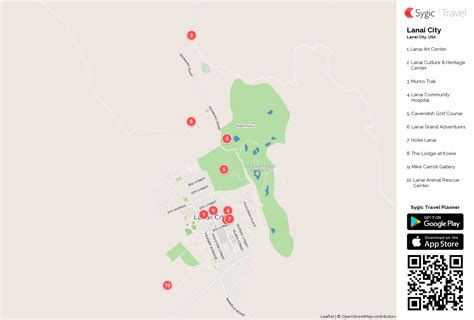 Lanai City Printable Tourist Map | Sygic Travel