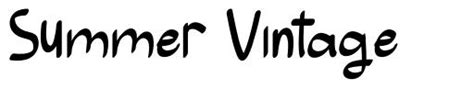 Summer Vintage font by Roni Studio | FontRiver