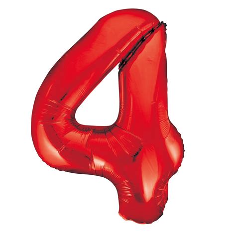 Number 1 Red Foil Balloon 86cm - Party Savers