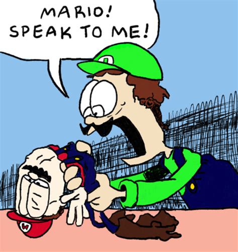 Mario! Speak to Me! | Deflated Garfield | Know Your Meme