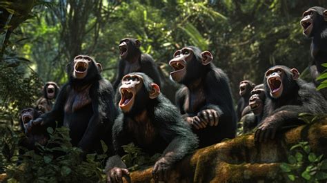 Premium AI Image | the behavior of the monkeys