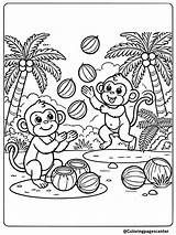 8 Free Printable Monkeys Coloring Pages sketch template