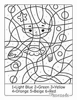 Color By Number Coloring Page  Little Mermaid Download Printable PDF sketch template