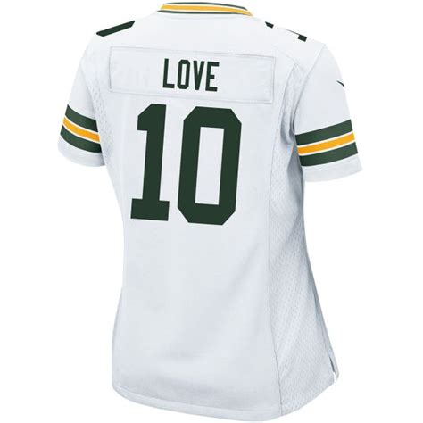 Green Bay Packers #10 Jordan Love Away Womens Nike Game Jersey at the ...