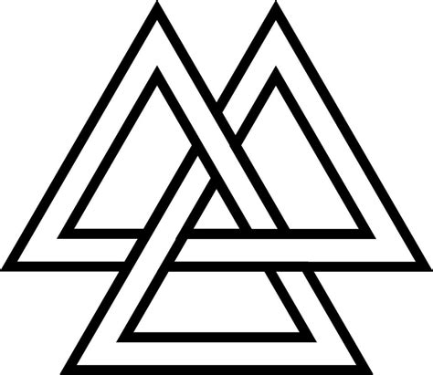 Valknut Viking Age symbol, geometric design element Norse warrior culture 29182096 Vector Art at ...