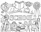 Welcome Back Coloring Cards Pages sketch template