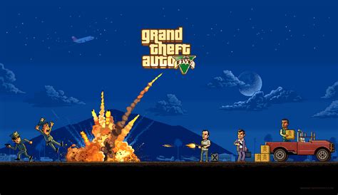 GTA 5 Pixel Art Wallpapers - Wallpaper Cave