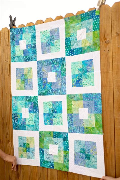 Free Tutorial - Seaside Squares Lap Quilt by Jamie Sanders