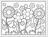 Coloring Pages For Kids Flowers sketch template