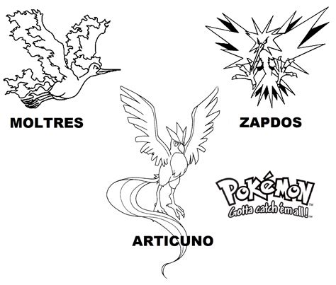 Pokemon Zapdos Coloring Page - Anime Coloring Pages