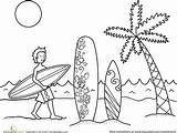 Surfer Dude Coloring Page  Pages dude Summer sketch template