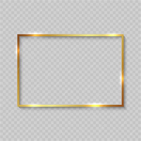 Premium Vector | Gold frame with shiny borders