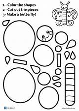 5 Free Butterfly Cut And Paste printables  ESL Vault sketch template