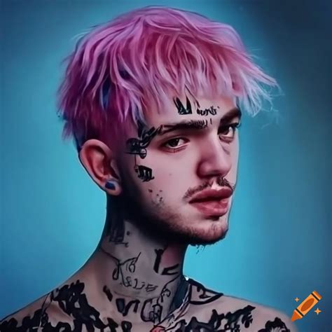 Realistic lil peep artwork in adventure time style