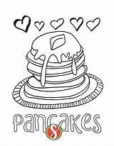 Free Pancakes Coloring Pages — Stevie Doodles sketch template