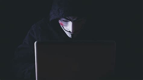 3840x2160 anonymous, hacker, mask, hood, laptop, dark u 16:9 ...