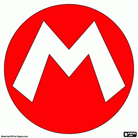 mario hat coloring page, printable mario hat