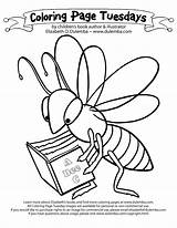 dulemba Coloring Page Tuesday  Bee A Reader sketch template