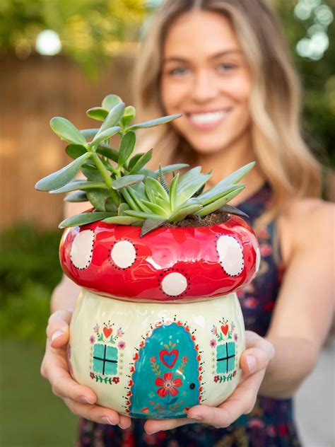 Natural Life So Cute Ceramic Planter - Mushroom – Anne-Paige
