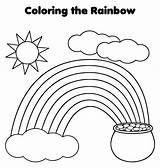 Rainbow Coloring Sheet Preschool Pages sketch template