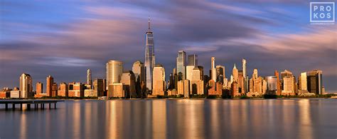 Panoramic Skyline of Manhattan and World Trade Center at Sunset - Long-Exposure Photography - PROKOS