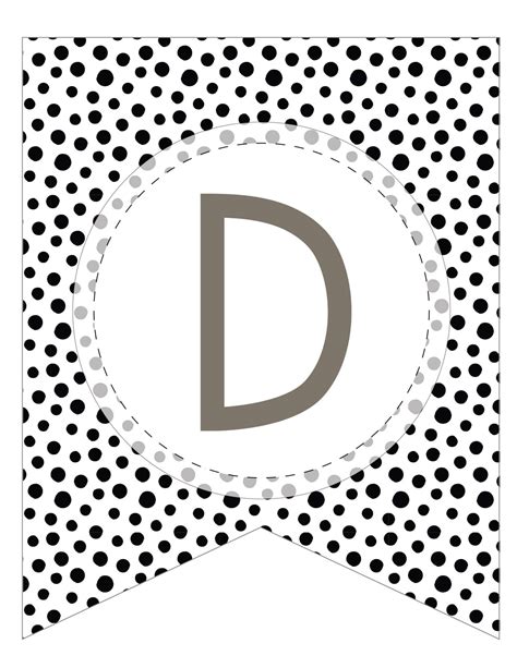 Free Printable Black And White Pattern Banner Letters Template Free Printable Banner Letters ...