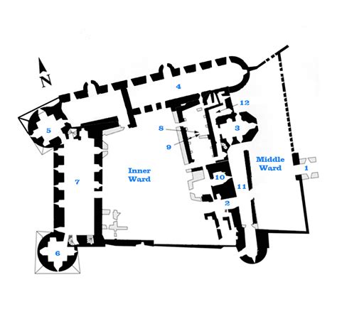 Great Castles - Carew Castle Floor Plan