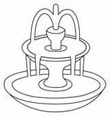 Water Fountain Coloring Page sketch template