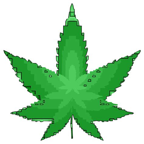 Download #FF9807 Stylized Marijuana Leaf SVG | FreePNGImg