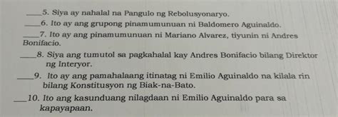 Agosto 19, 1896 b. Pedro Paterno C. Daniel Tirona f. Kasunduan sa Biak-Na-Bato g. Republika ng ...