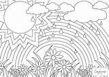 Coloring Pages Of A Rainbow Fun And Educational Activity For Kids sketch template