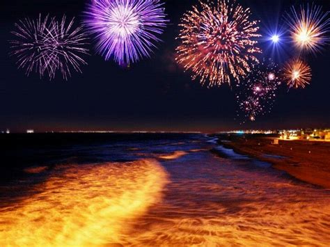 Fireworks on the beach!