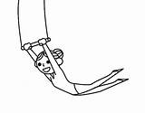 Dibujo Coloring Trapecista Trapeze Una Artist Pages Para Colorear  sketch template