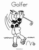 Golfer Coloring Page  Twisty Noodle sketch template