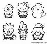 Página para Colorir de Amigos Da Sanrio  Páginas sketch template