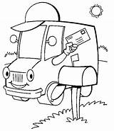 Usps Postal Truck Coloring Pages sketch template