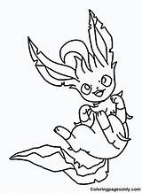 Leafeon Coloring Pages Printable For Free Download sketch template