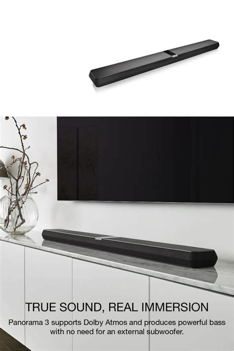 Bowers & Wilkins Panorama 3 Soundbar, Black, 3.0, Dolby Atmos ...