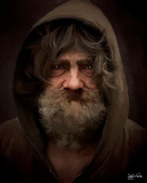 Ted: A Portrait Of A Homeless Man, Digital painting or illustration for sale by JessicaCross ...