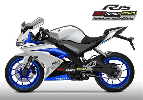 Yamaha R15 v3.0 rendering white side