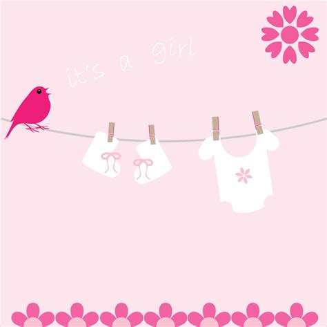 Baby Girl Card Announcement Free Stock Photo - Public Domain Pictures