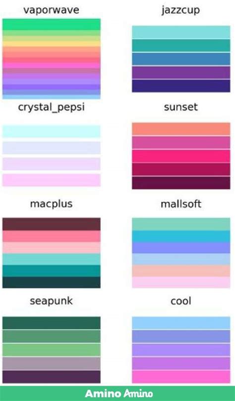 Vaporwave Color Palette Pack | Danganronpa Amino