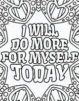 Self Affirmation Coloring Pages sketch template