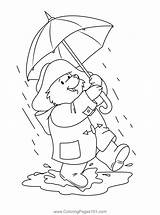Enjoy Rain Coloring Page For Kids  Free Paddington Printable sketch template